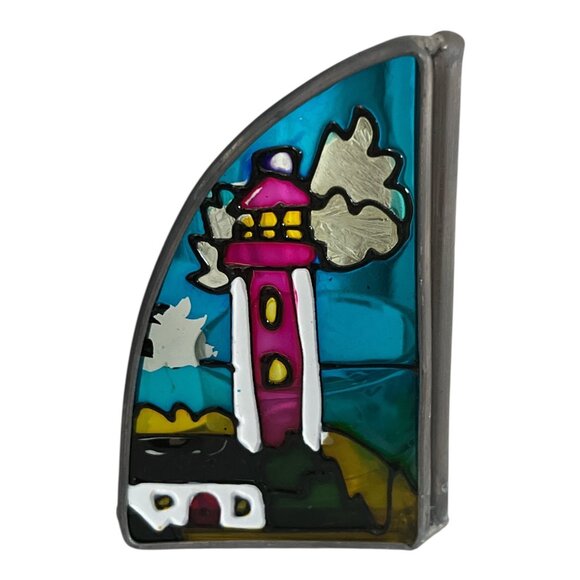 Scott’s Collectables Lighthouse Candle Screen – Stained Glass Look – Gift #7275 - Picture 5 of 8